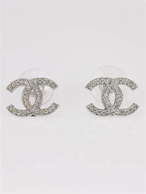 chanel earribg|Chanel swarovski earrings.